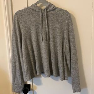 Grey crop hoodie